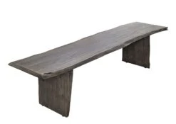 Banc 220x38cm - Bois D'acacia Laqué (Gris) - PURE ACACIA #420 -Massivmoebel24 09 126 886 4017 9