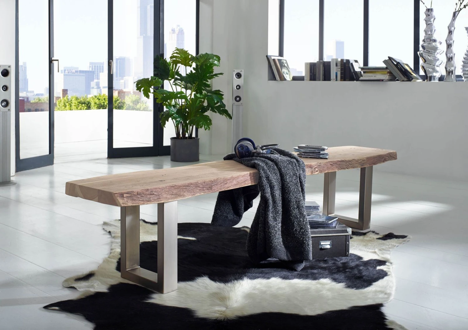 Banc 215x38 Acacia Laqué Natural Stone FREEFORM #135 1 Banc 215x38 Acacia Laqué Natural Stone FREEFORM #135