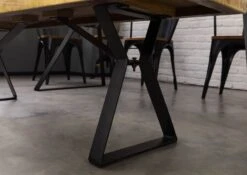 Banc 150x40 Bois De Récupération Laqué Multicolore INDUSTRIAL #14 -Massivmoebel24 09 128 811 0014 6