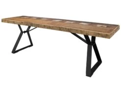 Banc 150x40 Bois De Récupération Laqué Multicolore INDUSTRIAL #14 -Massivmoebel24 09 128 811 0014 9