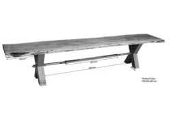 Banc 180x38 Acacia Laqué Bois Naturel IRON LABEL #131 13 Banc 180x38 Acacia Laqué Bois Naturel IRON LABEL #131 -Massivmoebel24 09 128 820 0031 8 3
