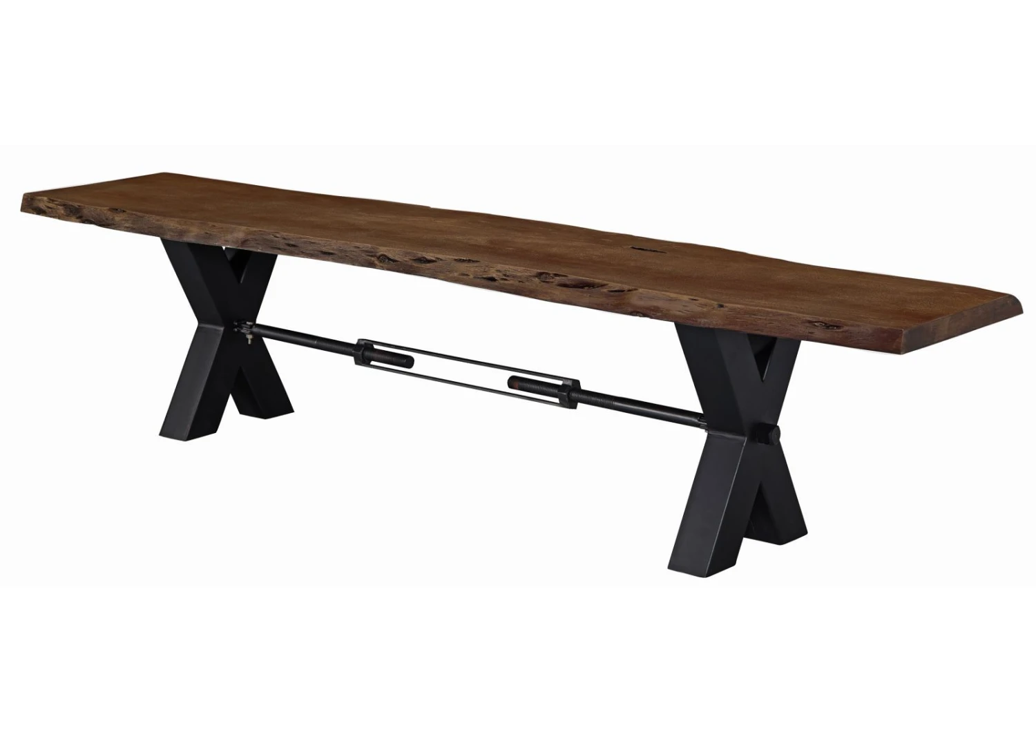 Banc 180x38 Acacia Laqué Brun IRON LABEL #156 10 Banc 180x38 Acacia Laqué Brun IRON LABEL #156 – Image 10