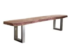 Banc 235x38cm - Bois D'acacia Laqué (Natural Stone) - FREEFORM #136 -Massivmoebel24 09 133 814 0136 10