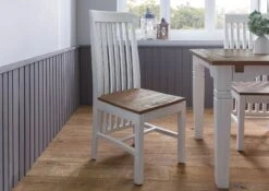 Chaise Manguier 45x54x108 Laqué Blanc TOULOUSE #113