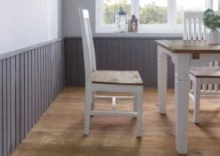 Chaise Manguier 45x54x108 Laqué Blanc TOULOUSE #113 11 Chaise Manguier 45x54x108 Laqué Blanc TOULOUSE #113 -Massivmoebel24 09 151 188 1013 03