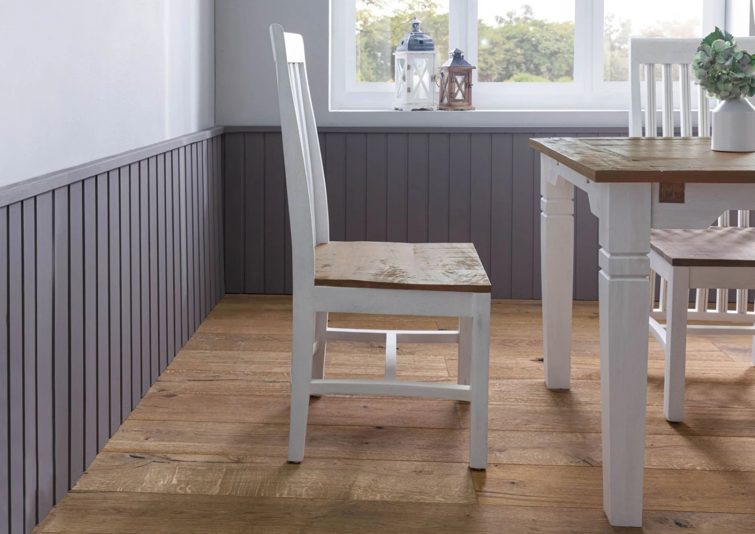 Chaise Manguier 45x54x108 Laqué Blanc TOULOUSE #113 3 Chaise Manguier 45x54x108 Laqué Blanc TOULOUSE #113 – Image 3