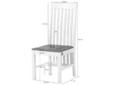 Chaise Manguier 45x54x108 Laqué Blanc TOULOUSE #113 15 Chaise Manguier 45x54x108 Laqué Blanc TOULOUSE #113 -Massivmoebel24 09 151 188 1013 08