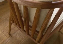 Chaise Rembourrée Acacia 64x70x75 Naturel Laqué KOPENHAGEN #105 -Massivmoebel24 09 151 493 1005 05