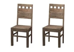 Chaise 45x45 Palissandre Huilé Gris Taupe Set 2 NATURE GREY #120