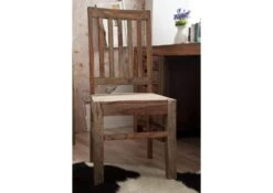 Chaise 45x45 Palissandre Huilé Gris Taupe NATURE GREY #121 -Massivmoebel24 09 151 550 0021 4