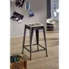 Tabouret 35x35 Manguier Brut Imprimé Bois Naturel FACTORY #129