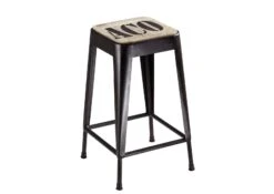 Tabouret 35x35 Manguier Brut Imprimé Bois Naturel FACTORY #129 -Massivmoebel24 09 151 559 1029 9