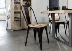 Chaise 45x45 Manguier Brut Imprimé Bois Naturel Set 2 FACTORY #134