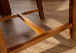 Chaise Rembourée 48x51x100 Acacia Laqué Miel Set 2 OXFORD #015 -Massivmoebel24 09 151 610 0015 4