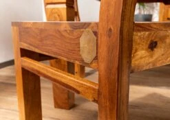 Chaise 45x46 Acacia Laqué Miel OXFORD #016 -Massivmoebel24 09 151 610 4509 4