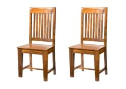 Chaise 48x51 Acacia Laqué Miel Set 2 OXFORD #014 -Massivmoebel24 09 151 610 7015 2 9