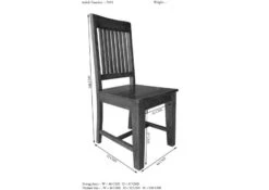 Chaise 45x50 Acacia Laqué Nougat Set 2 OXFORD #14 -Massivmoebel24 09 151 620 7015 8