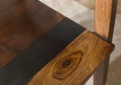 ANCONA #200 Chaise En Bois Sheesham - Laqué / Brun Foncé 45x51x76 -Massivmoebel24 09 151 699 2000 06