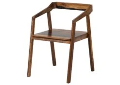 ANCONA #200 Chaise En Bois Sheesham - Laqué / Brun Foncé 45x51x76 -Massivmoebel24 09 151 699 2000 09