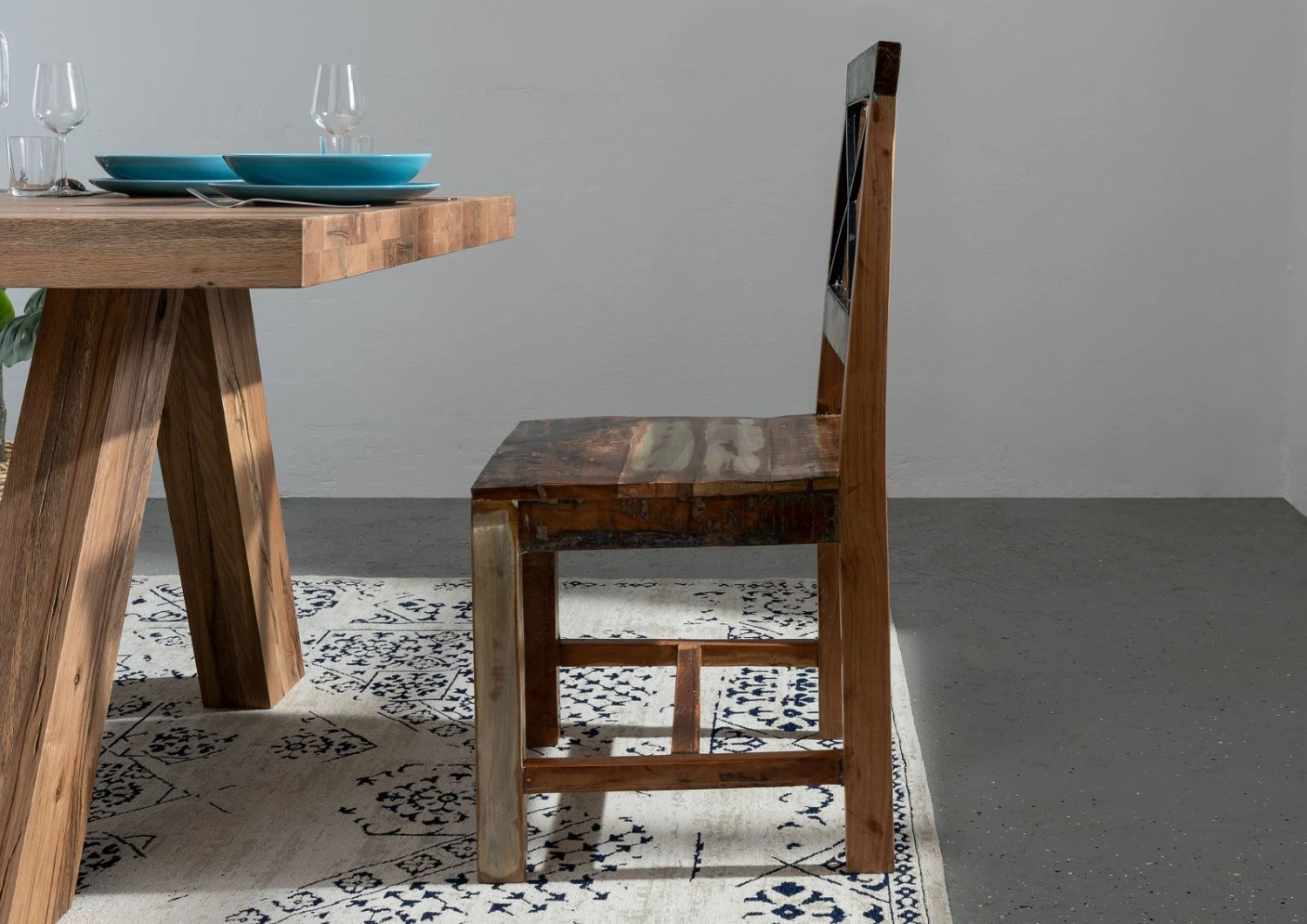 Chaise 45x45 Bois De Récupération Laqué Multicolore NATURE OF SPIRIT #26 3 Chaise 45x45 Bois De Récupération Laqué Multicolore NATURE OF SPIRIT #26 – Image 3