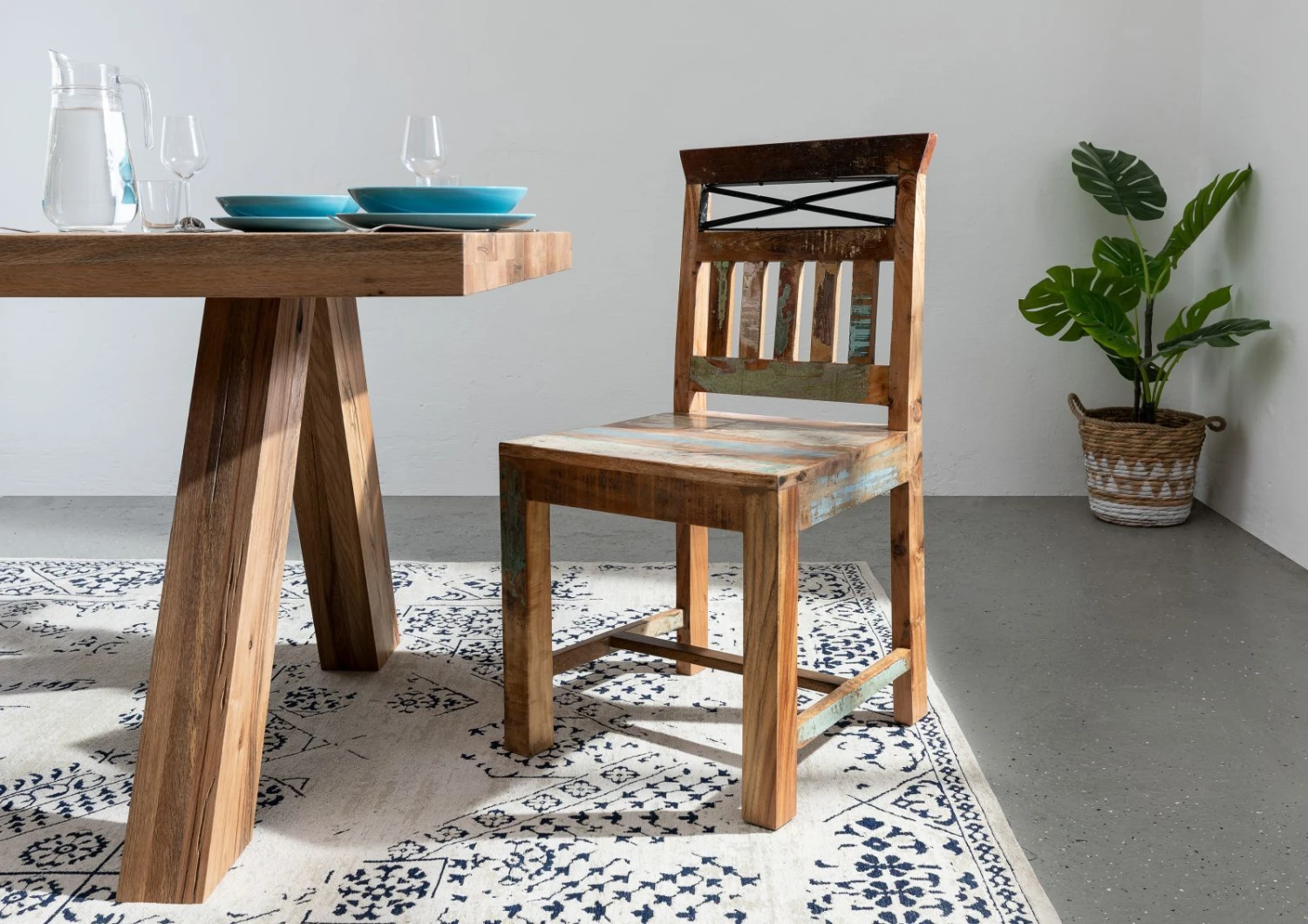 Chaise 45x45 Bois De Récupération Laqué Multicolore NATURE OF SPIRIT #39 1 Chaise 45x45 Bois De Récupération Laqué Multicolore NATURE OF SPIRIT #39