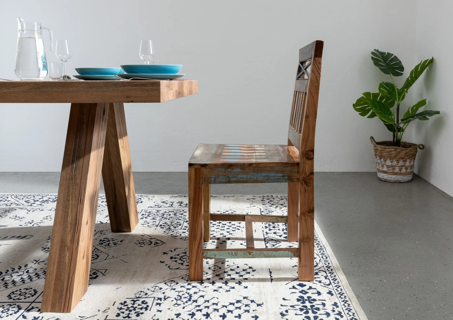 Chaise 45x45 Bois De Récupération Laqué Multicolore NATURE OF SPIRIT #39 3 Chaise 45x45 Bois De Récupération Laqué Multicolore NATURE OF SPIRIT #39 – Image 3