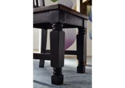 Chaise 45x45 Palissandre Laqué Marron / Noir NEW BOSTON #120 -Massivmoebel24 09 151 740 0121 4