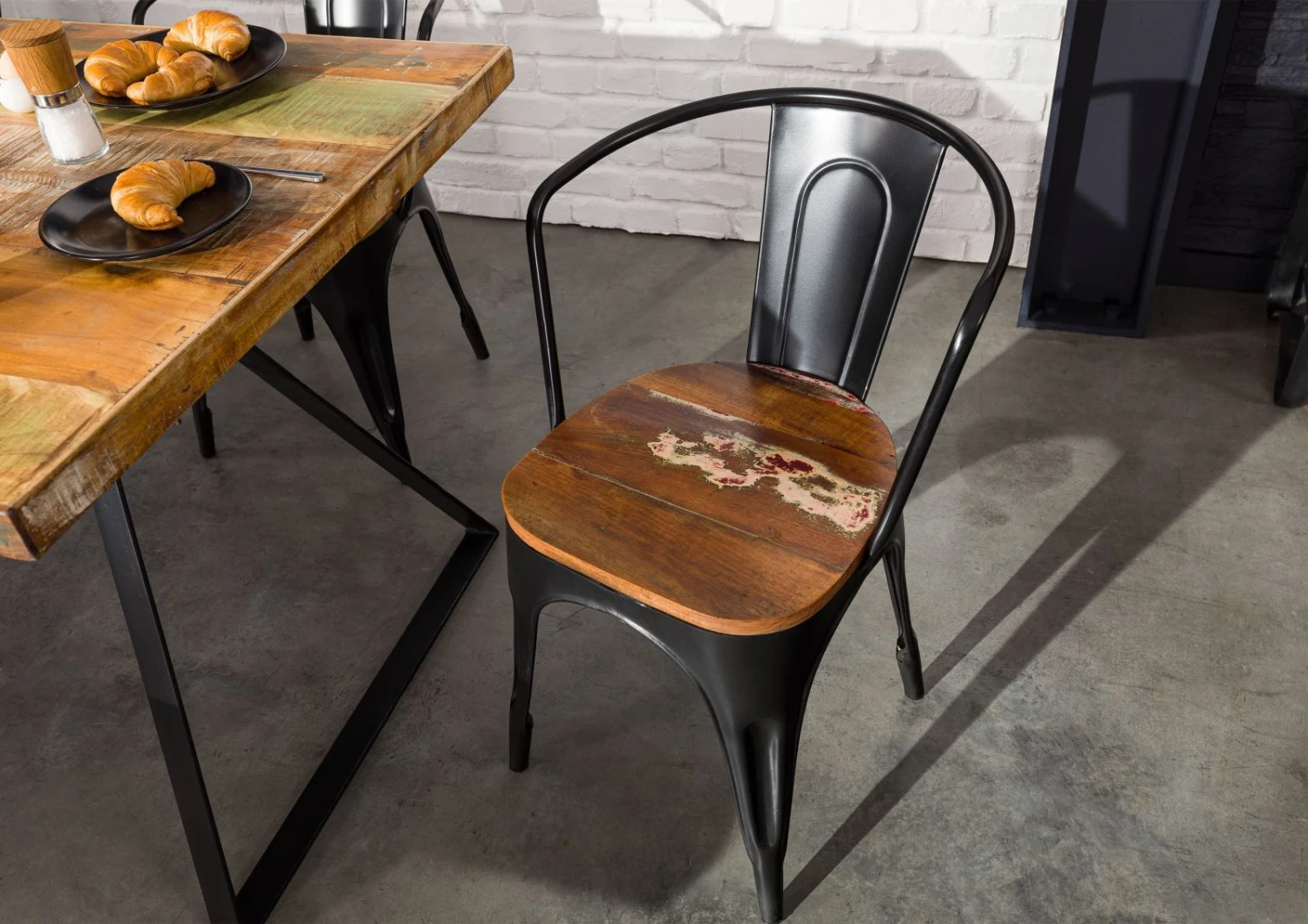 Chaise 45x45 Bois De Récupération Laqué Multicolore INDUSTRIAL #63 2 Chaise 45x45 Bois De Récupération Laqué Multicolore INDUSTRIAL #63 – Image 2