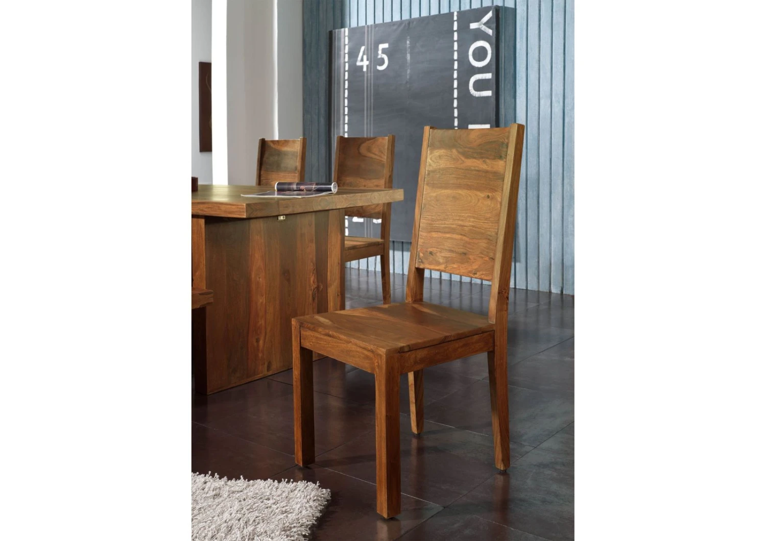 Chaise 45x45 Palissandre Laqué Noisette DUKE #112 1 Chaise 45x45 Palissandre Laqué Noisette DUKE #112