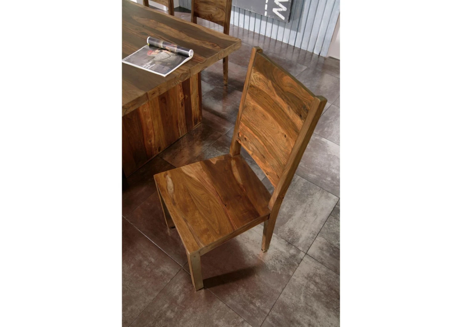 Chaise 45x45 Palissandre Laqué Noisette DUKE #112 2 Chaise 45x45 Palissandre Laqué Noisette DUKE #112 – Image 2