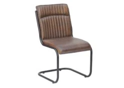 Chaise Cantilever 52x62 Cuir Brun IRON LABEL #03 19 Chaise Cantilever 52x62 Cuir Brun IRON LABEL #03 -Massivmoebel24 09 151 890 0003 10