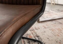 Chaise Cantilever 52x62 Cuir Brun IRON LABEL #03 16 Chaise Cantilever 52x62 Cuir Brun IRON LABEL #03 -Massivmoebel24 09 151 890 0003 7