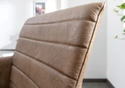 Fauteuil 62x59 Cuir Beige IRON LABEL #05 -Massivmoebel24 09 151 890 0005 6