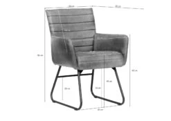 Fauteuil 62x59 Cuir Marron Foncé IRON LABEL #06 17 Fauteuil 62x59 Cuir Marron Foncé IRON LABEL #06 -Massivmoebel24 09 151 890 0006 08 1