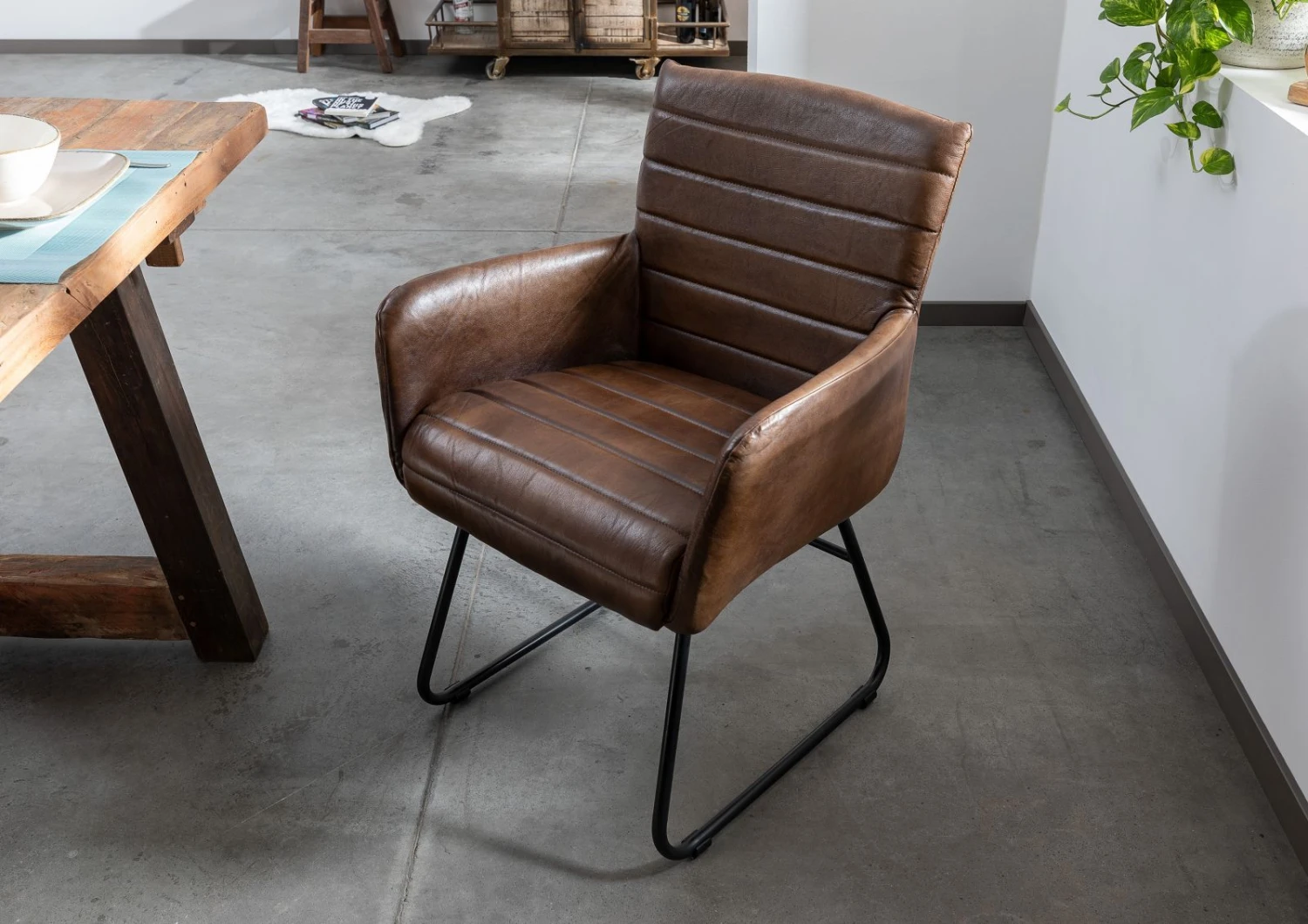 Fauteuil 62x59 Cuir Marron Foncé IRON LABEL #06 2 Fauteuil 62x59 Cuir Marron Foncé IRON LABEL #06 – Image 2