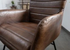 Fauteuil 62x59 Cuir Marron Foncé IRON LABEL #06 14 Fauteuil 62x59 Cuir Marron Foncé IRON LABEL #06 -Massivmoebel24 09 151 890 0006 5