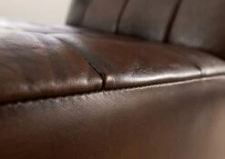 Fauteuil 64x76 Cuir Brun IRON LABEL #14 -Massivmoebel24 09 151 890 0014 6