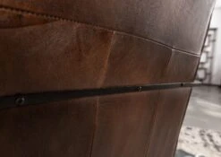 Fauteuil 64x76 Cuir Brun IRON LABEL #14 -Massivmoebel24 09 151 890 0014 7