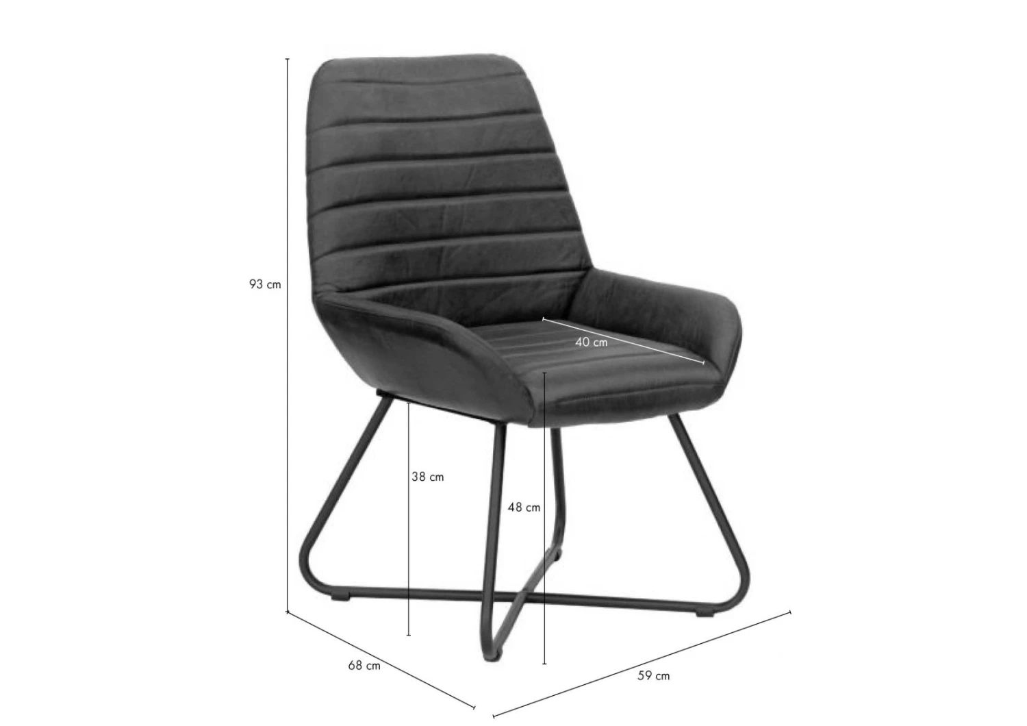 Chaise 59x68 Cuir Marron Foncé IRON LABEL #16 10 Chaise 59x68 Cuir Marron Foncé IRON LABEL #16 – Image 10