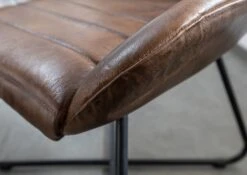 Chaise 59x68 Cuir Marron Foncé IRON LABEL #16 15 Chaise 59x68 Cuir Marron Foncé IRON LABEL #16 -Massivmoebel24 09 151 890 0016 6