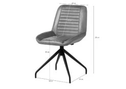 Chaise 49x56 Cuir IRON LABEL #609 16 Chaise 49x56 Cuir IRON LABEL #609 -Massivmoebel24 09 151 890 1009 8