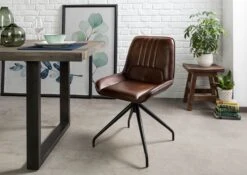 Chaise 49x56 Cuir IRON LABEL #110