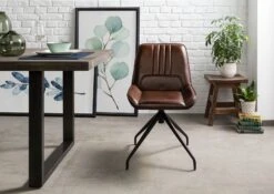 Chaise 49x56 Cuir IRON LABEL #110 11 Chaise 49x56 Cuir IRON LABEL #110 -Massivmoebel24 09 151 890 1010 3