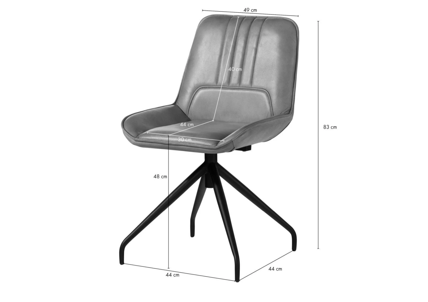 Chaise 49x56 Cuir IRON LABEL #510 8 Chaise 49x56 Cuir IRON LABEL #510 – Image 8