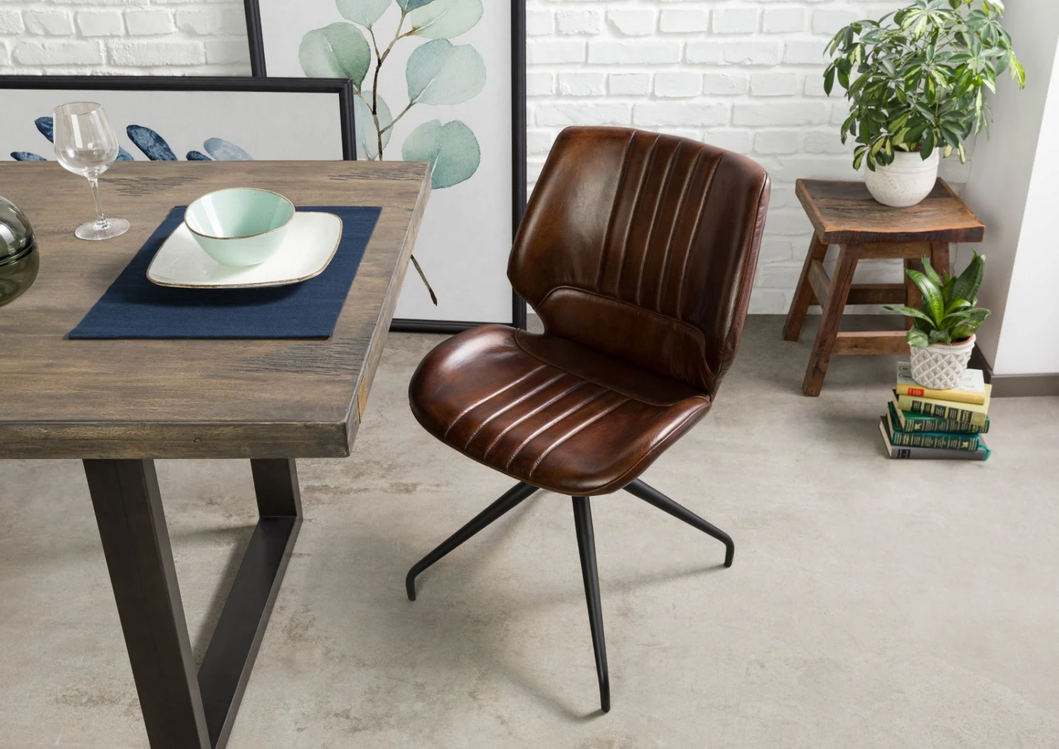 Chaise 51x61 Cuir Set 2 IRON LABEL #111 2 Chaise 51x61 Cuir Set 2 IRON LABEL #111 â Image 2