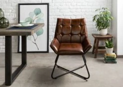 Chaise 60x67 Cuir IRON LABEL #113 11 Chaise 60x67 Cuir IRON LABEL #113 -Massivmoebel24 09 151 890 1013 3