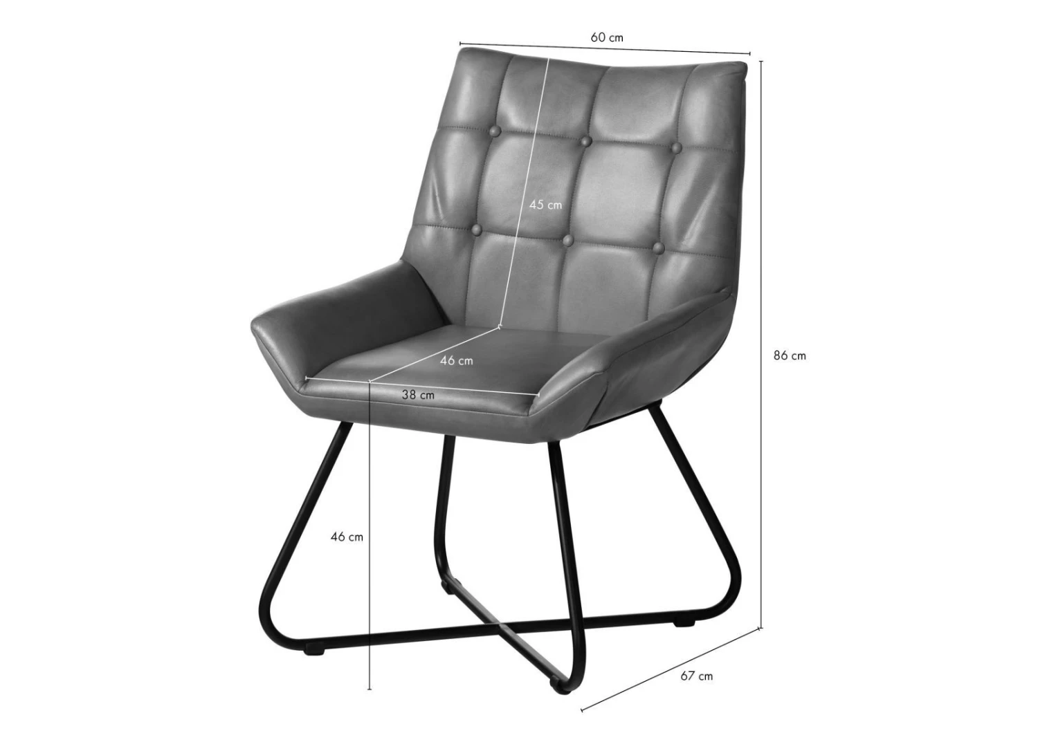 Chaise 60x67 Cuir IRON LABEL #613 8 Chaise 60x67 Cuir IRON LABEL #613 – Image 8