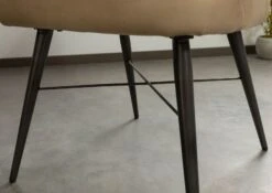 Chaise 55x62x84 Cuir Beige IRON LABEL #130 -Massivmoebel24 09 151 890 1030 05