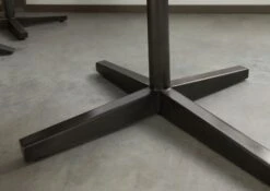 Chaise Pivotante 59x59x81 Cuir Brun IRON LABEL #31 -Massivmoebel24 09 151 890 1031 06