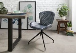 Chaise 61x52 Cuir Set 2 IRON LABEL #512